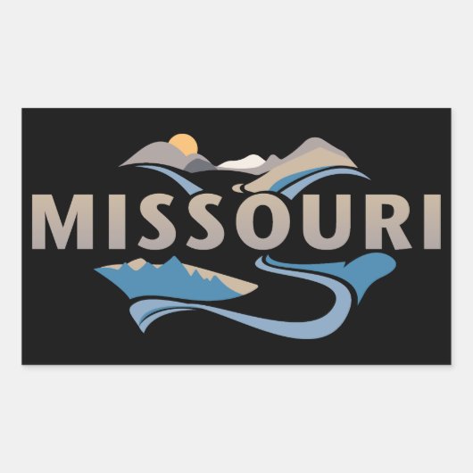 ミズーリ合衆国アメリカ 長方形シール (正面)