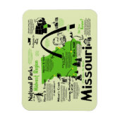 ミズーリ国立公園の地図 マグネット (縦)
