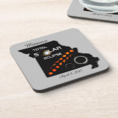 ミズーリ太陽のー日食コースターセット6 コースター (左側)