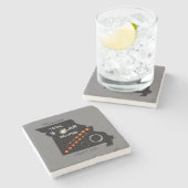 ミズーリ太陽のー日食石コースター ストーンコースター (横)