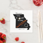 ミズーリ太陽のー日食紙ナプキン スタンダードカクテルナプキン (インサイチュ)