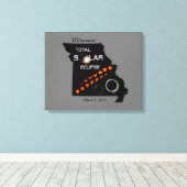 ミズーリ太陽のーEclipseキャンバス印刷 キャンバスプリント (インサイチュ (ウッドフロア))