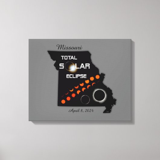 ミズーリ太陽のーEclipseキャンバス印刷 キャンバスプリント (正面)
