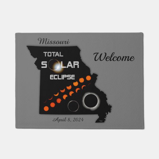 ミズーリ太陽のーEclipse Welcome Doormat ドアマット (正面)