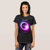 ミズーリ太陽の皆既日食2024年4月8日 Tシャツ (正面フル)