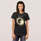 ミズーリ太陽の皆既日食2024年4月8日 Tシャツ (正面フル)