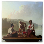 ミズーリ川の船頭 タイル (正面)