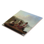 ミズーリ川の船頭 タイル (側面)