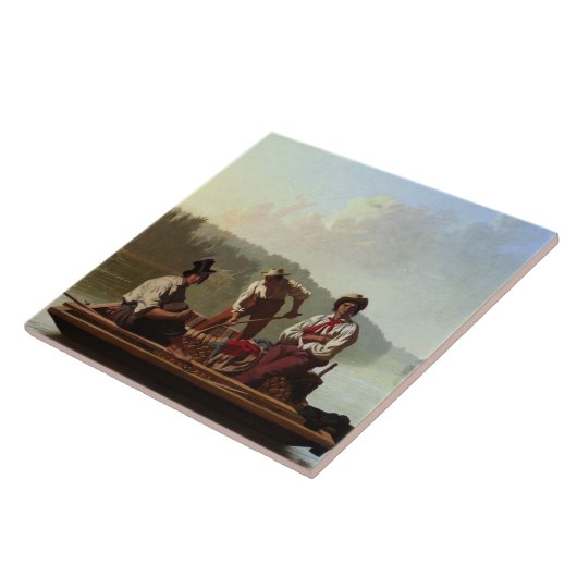 ミズーリ川の船頭 タイル (側面)