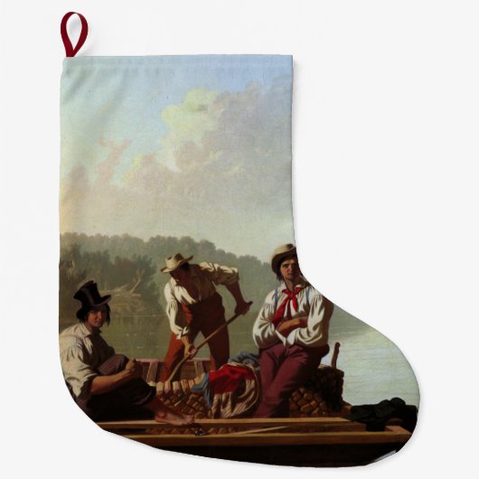 ミズーリ川の船頭 ラージクリスマスストッキング (正面)