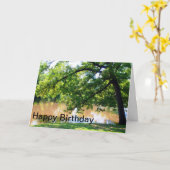 ミズーリ州のショアル・クリークでの男子夏の写真の誕生日会 カード (黄色い花)