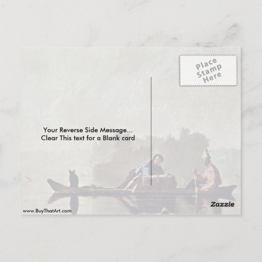 ミズーリ州のトレーダーのGeorge Caleb Bingham氏 ポストカード (裏面)