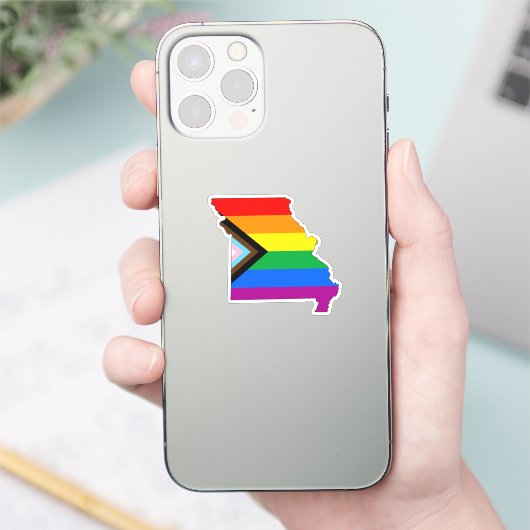 ミズーリ州のプライドLGBTQ進捗プライド シール (スマートフォン)