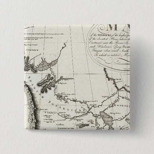 ミズーリ州の地図 缶バッジ (正面)