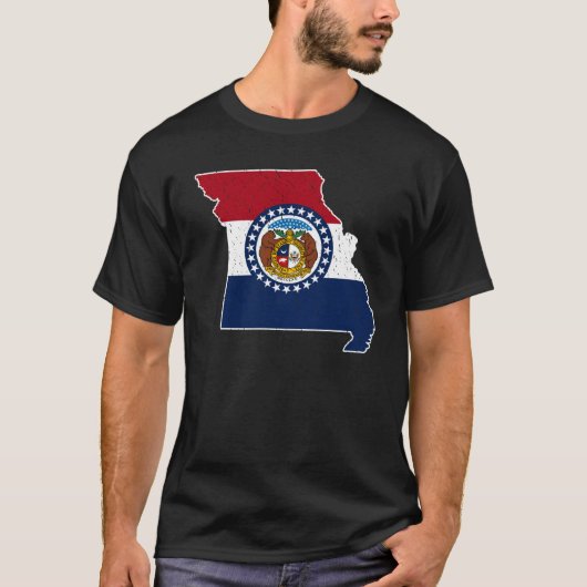 ミズーリ州の地図 Tシャツ (正面)