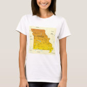 ミズーリ州の地図 Tシャツ (正面)