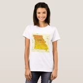 ミズーリ州の地図 Tシャツ (正面フル)