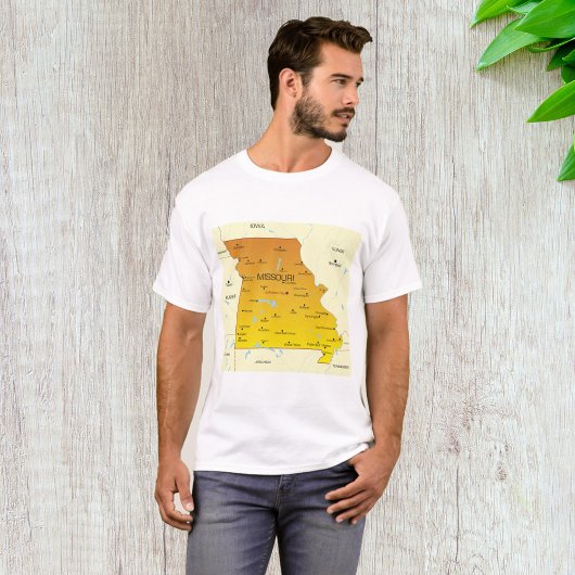ミズーリ州の地図 Tシャツ