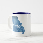 ミズーリ州の家 木目 ツートーンマグカップ (正面左)