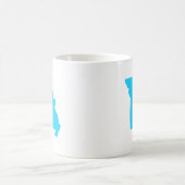 ミズーリ州の州における青色のハート コーヒーマグカップ (中央)