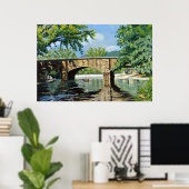 ミズーリ州の美しいマス釣り場の風景 ポスター (ホームオフィス)