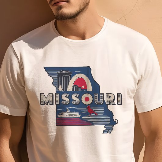 ミズーリ州の誇り ゲートウェイ・アーチのイラスト Tシャツ