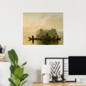 ミズーリ州を下降するファートレーダーc.1845 ポスター (ホームオフィス)