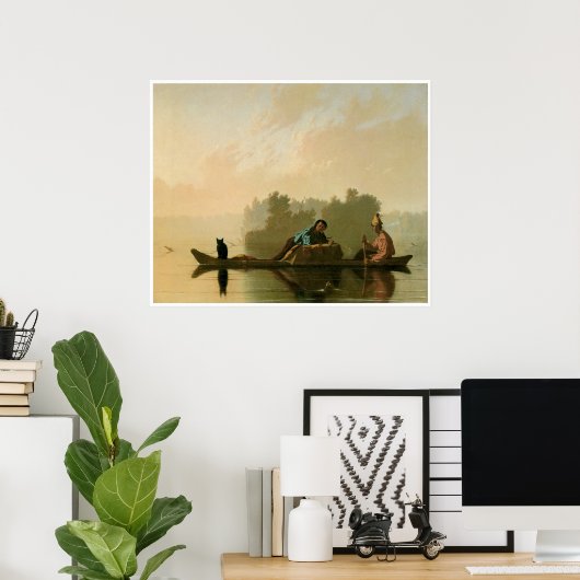 ミズーリ州を下降するファートレーダーc.1845 ポスター (ホームオフィス)