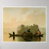 ミズーリ州を下降するファートレーダーc.1845 ポスター (正面)