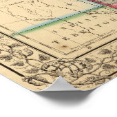 ミズーリ州アイオワの地図by Mitchell ポスター (角)