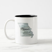 ミズーリ州イラストレーションアート ツートーンマグカップ (左)