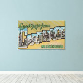 ミズーリ州カルタゴ – 大きな文字のシーン キャンバスプリント (インサイチュ (ウッドフロア))