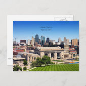 ミズーリ州カンザスシティーのユニオンステーション シーズンポストカード (正面/裏面)