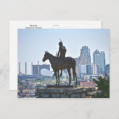 ミズーリ州カンザスシティーの斥候の像 ポストカード (正面/裏面)