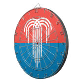 ミズーリ州カンザスシティー州旗とダーツボード ダーツボード (正面右)