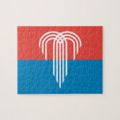 ミズーリ州カンザスシティー州旗のあるパズル ジグソーパズル (横)