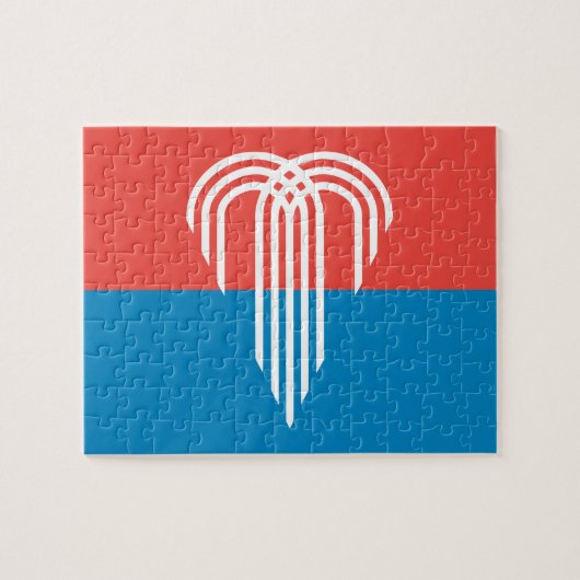 ミズーリ州カンザスシティー州旗のあるパズル ジグソーパズル (横)