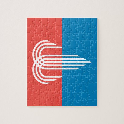 ミズーリ州カンザスシティー州旗のあるパズル ジグソーパズル (縦)