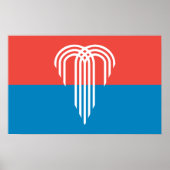 ミズーリ州カンザスシティー州旗の額縁プリント ポスター (正面)