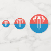 ミズーリ州カンザスシティー州旗を持つテーブル紙吹雪 コンフェッティ (裏面)