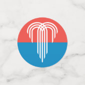 ミズーリ州カンザスシティー州旗を持つテーブル紙吹雪 コンフェッティ (スモール正面)