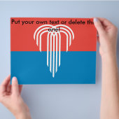 ミズーリ州カンザスシティー州旗を持つフライヤー チラシ (手)