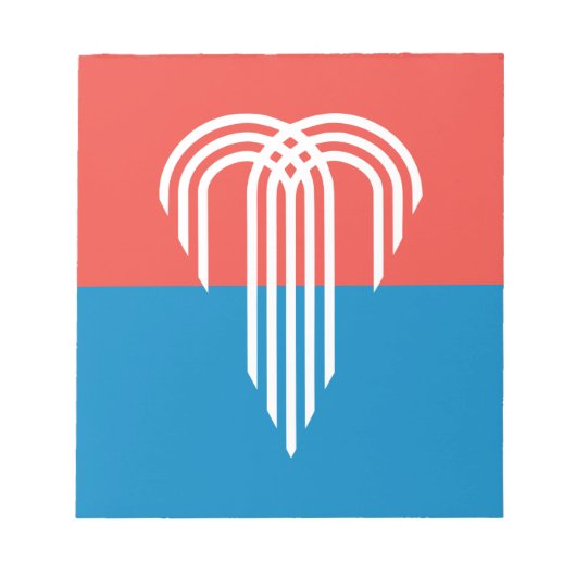 ミズーリ州カンザスシティー州旗を持つメモ帳 ノートパッド (正面)