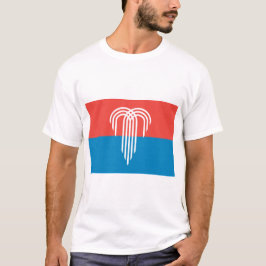 ミズーリ州カンザスシティー州旗を持つ男性Tシャツ Tシャツ