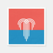 ミズーリ州カンザスシティー州旗 スタンダードカクテルナプキン (正面)