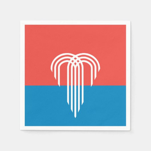 ミズーリ州カンザスシティー州旗 スタンダードカクテルナプキン (正面)