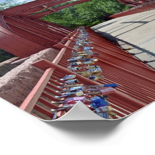 ミズーリ州カンザスシティー旧赤橋 ポスター (角)