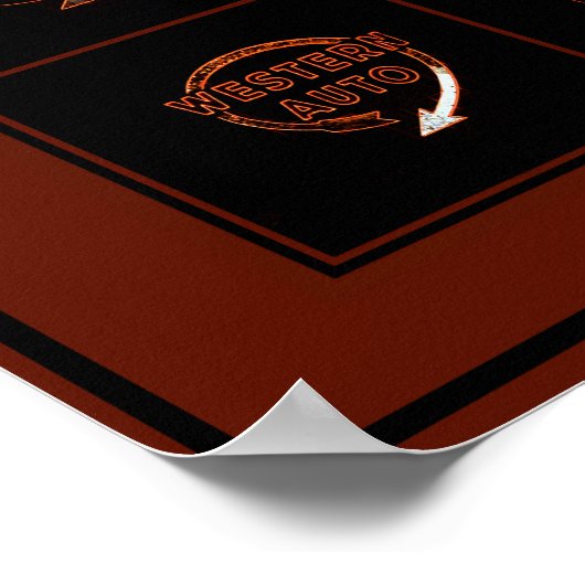 ミズーリ州カンザスシティー、ウェスタン建物サイン ポスター (角)