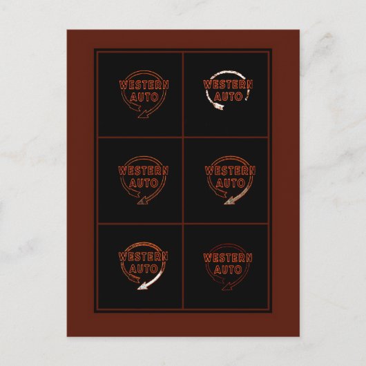 ミズーリ州カンザスシティー、ウェスタン建物サイン ポストカード (正面)