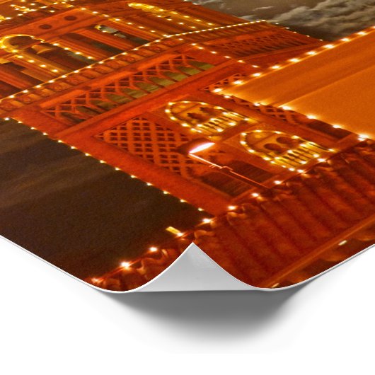 ミズーリ州カンザスシティー、フルムーンとジラルダタワー ポスター (角)